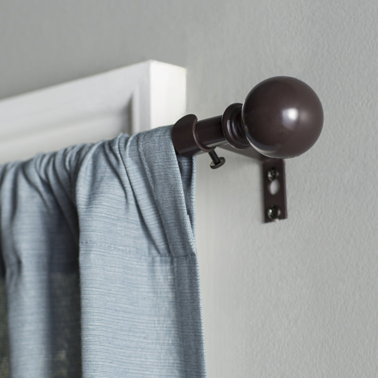 Wayfair Basics Round Single Curtain Rod & Reviews Wayfair